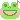 a small gif of a pixelated frog's face, smiling wide, with a music note by it. click it!